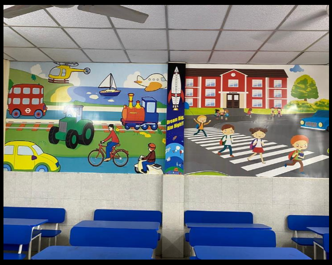 Students learning in classroom